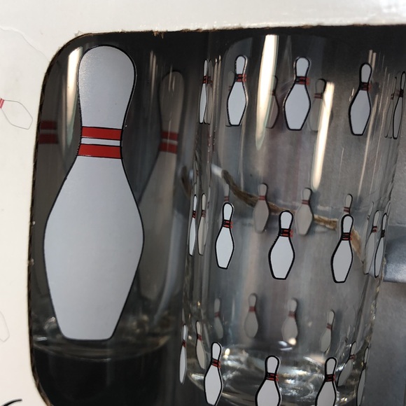 Bowling shot glasses different print on each glass new in original box set of 6 - Picture 6 of 11